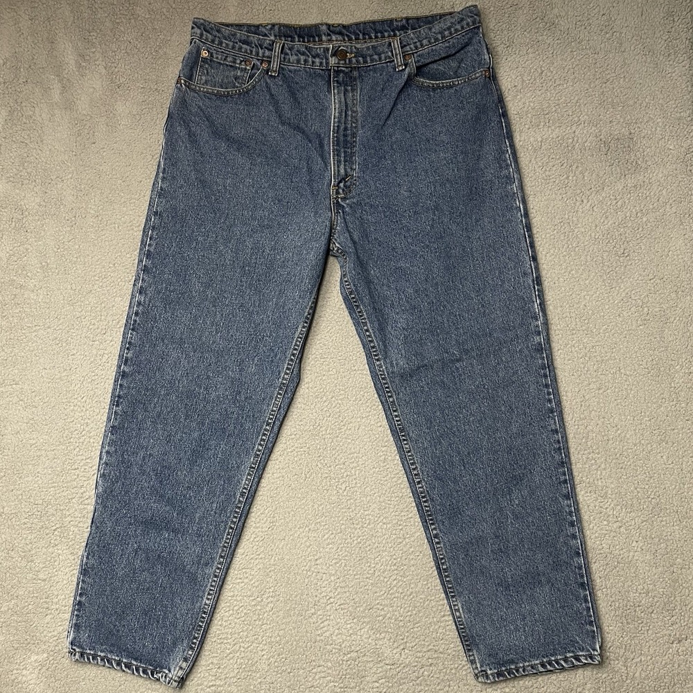 Vintage Levis 550 Jeans Mens 42x30 Blue Relaxed Taper Denim Pants VTG 80s 90s